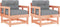 vidaXL - Tuinstoelen - 2 - st - met - kussens - massief - douglashout