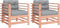 vidaXL - Tuinstoelen - 2 - st - met - kussens - massief - douglashout