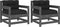 vidaXL - Tuinstoelen - 2 - st - met - kussens - massief - grenenhout - grijs