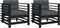 vidaXL - Tuinstoelen - 2 - st - met - kussens - massief - grenenhout - zwart