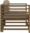 vidaXL - Tuinstoelen - 2 - st - met - kussens - massief - grenenhout - honingbruin