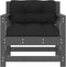 vidaXL - Tuinstoelen - 2 - st - met - kussens - massief - grenenhout - grijs