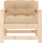 vidaXL - Tuinstoelen - 2 - st - met - kussens - massief - grenenhout