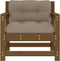 vidaXL - Tuinstoelen - 2 - st - met - kussens - massief - grenenhout - honingbruin