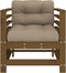 vidaXL - Tuinstoelen - 2 - st - met - kussens - massief - grenenhout - honingbruin