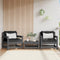 vidaXL - Tuinstoelen - 2 - st - met - kussens - massief - grenenhout - grijs