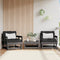 vidaXL - Tuinstoelen - 2 - st - met - kussens - massief - grenenhout - grijs