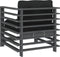 vidaXL - Tuinstoelen - 2 - st - met - kussens - massief - grenenhout - grijs