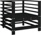 vidaXL - Tuinstoelen - 2 - st - met - kussens - massief - grenenhout - zwart