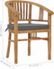 vidaXL - Tuinstoelen - 2 - st - met - kussens - massief - teakhout
