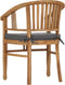 vidaXL - Tuinstoelen - 2 - st - met - kussens - massief - teakhout