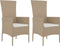 vidaXL - Tuinstoelen - 2 - st - met - kussens - poly - rattan - beige