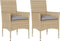 vidaXL - Tuinstoelen - 2 - st - met - kussens - poly - rattan - beige