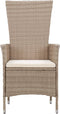 vidaXL - Tuinstoelen - 2 - st - met - kussens - poly - rattan - beige