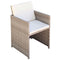 vidaXL - Tuinstoelen - 2 - st - met - kussens - poly - rattan - beige
