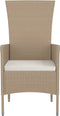 vidaXL - Tuinstoelen - 2 - st - met - kussens - poly - rattan - beige