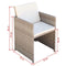 vidaXL - Tuinstoelen - 2 - st - met - kussens - poly - rattan - beige