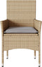 vidaXL - Tuinstoelen - 2 - st - met - kussens - poly - rattan - beige