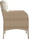 vidaXL - Tuinstoelen - 2 - st - met - kussens - poly - rattan - beige