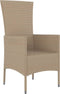 vidaXL - Tuinstoelen - 2 - st - met - kussens - poly - rattan - beige