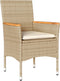 vidaXL - Tuinstoelen - 2 - st - met - kussens - poly - rattan - beige