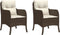 vidaXL - Tuinstoelen - 2 - st - met - kussens - poly - rattan - bruin