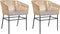 vidaXL - Tuinstoelen - 2 - st - met - kussens - poly - rattan - bruin