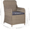 vidaXL - Tuinstoelen - 2 - st - met - kussens - poly - rattan - bruin
