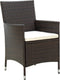 vidaXL - Tuinstoelen - 2 - st - met - kussens - poly - rattan - bruin