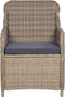 vidaXL - Tuinstoelen - 2 - st - met - kussens - poly - rattan - bruin