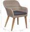 vidaXL - Tuinstoelen - 2 - st - met - kussens - poly - rattan - bruin
