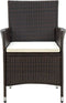 vidaXL - Tuinstoelen - 2 - st - met - kussens - poly - rattan - bruin