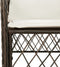 vidaXL - Tuinstoelen - 2 - st - met - kussens - poly - rattan - bruin