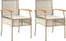 vidaXL - Tuinstoelen - 2 - st - met - kussens - poly - rattan - en - acaciahout - beige