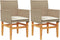 vidaXL - Tuinstoelen - 2 - st - met - kussens - poly - rattan - en - massief - hout - beige