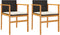 vidaXL - Tuinstoelen - 2 - st - met - kussens - poly - rattan - en - massief - hout - zwart