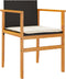 vidaXL - Tuinstoelen - 2 - st - met - kussens - poly - rattan - en - massief - hout - zwart