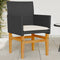 vidaXL - Tuinstoelen - 2 - st - met - kussens - poly - rattan - en - massief - hout - zwart