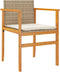 vidaXL - Tuinstoelen - 2 - st - met - kussens - poly - rattan - en - massief - hout - beige