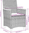 vidaXL - Tuinstoelen - 2 - st - met - kussens - poly - rattan - en - massief - hout - grijs