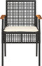 vidaXL - Tuinstoelen - 2 - st - met - kussens - poly - rattan - en - acaciahout - zwart