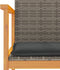 vidaXL - Tuinstoelen - 2 - st - met - kussens - poly - rattan - en - massief - hout - grijs