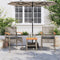 vidaXL - Tuinstoelen - 2 - st - met - kussens - poly - rattan - en - acaciahout - grijs