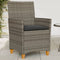 vidaXL - Tuinstoelen - 2 - st - met - kussens - poly - rattan - en - massief - hout - grijs