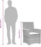 vidaXL - Tuinstoelen - 2 - st - met - kussens - poly - rattan - en - massief - hout - grijs