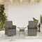 vidaXL - Tuinstoelen - 2 - st - met - kussens - poly - rattan - en - massief - hout - grijs
