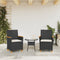 vidaXL - Tuinstoelen - 2 - st - met - kussens - poly - rattan - en - massief - hout - zwart