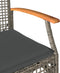 vidaXL - Tuinstoelen - 2 - st - met - kussens - poly - rattan - en - acaciahout - grijs