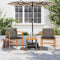 vidaXL - Tuinstoelen - 2 - st - met - kussens - poly - rattan - en - massief - hout - grijs