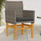 vidaXL - Tuinstoelen - 2 - st - met - kussens - poly - rattan - en - massief - hout - grijs